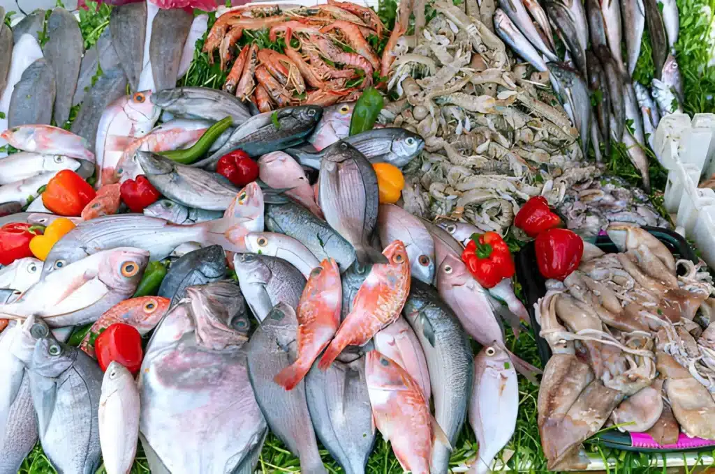 Fresh seafood restaurant in Essaouira