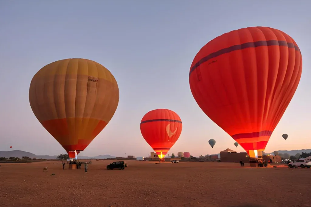 Luxury hot air balloon experience in Marrakech Morocco”