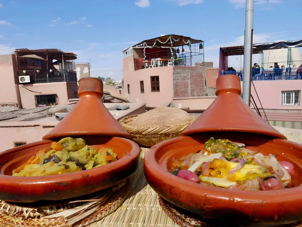 Affordable rooftop café in Marrakech